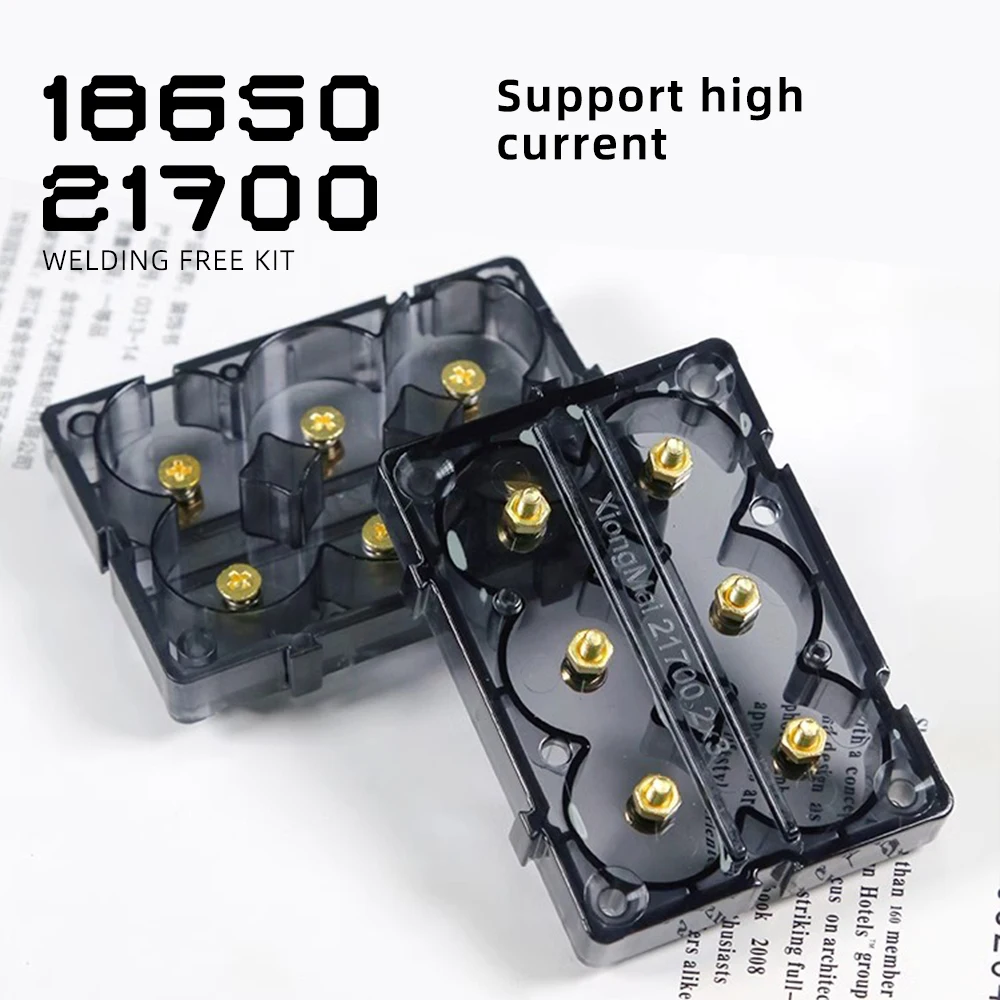 21700 18650 Energy Storage Bracket Unlimit Stitching High Capacity High Current Pure Copper Post DIY Lithium Battery Holder