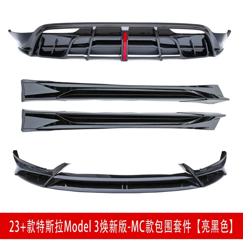 

Подходит для 23 новых версий Tesla MODEL 3: бампер, спойлер, боковые пороги, заднее крыло, передний спойлер, спортивный комплект.