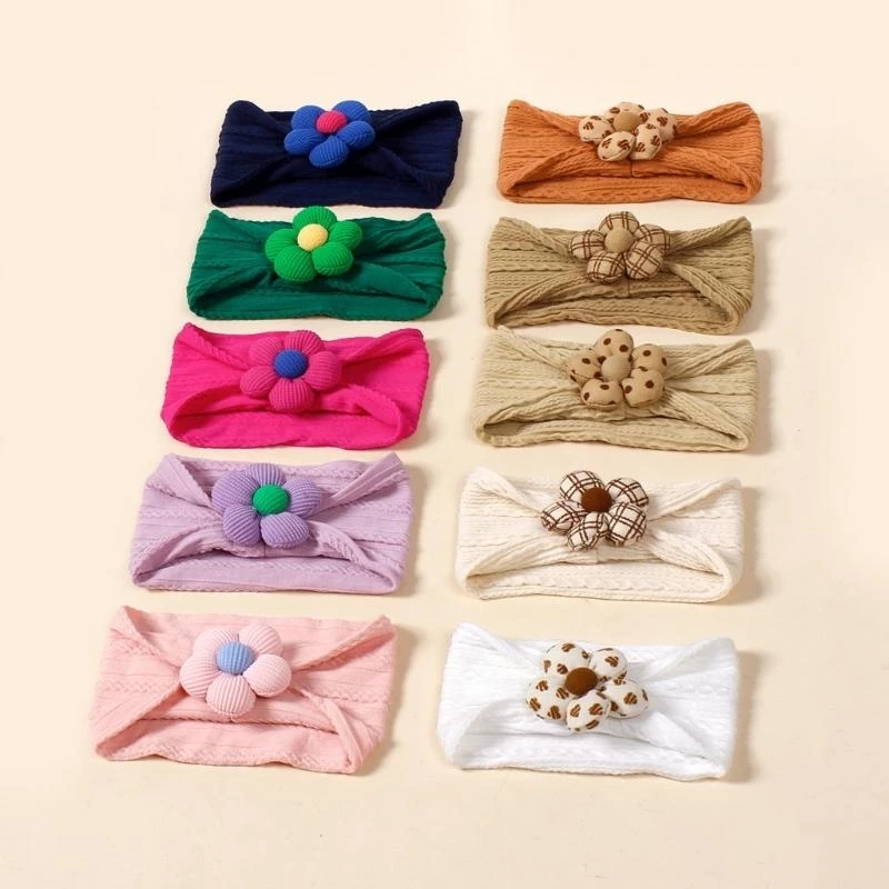

Toddlers Headwear Floral Hair Band with 5-Petal Designed Infant Hair Accessory Flower Headband for Baby Girls G2TD