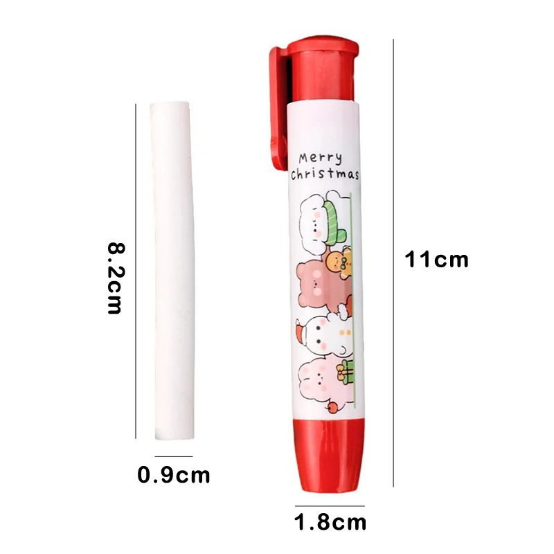 1pc kawaii natal pressionando borracha bonito escrita desenho borracha lápis borrachas papelaria crianças presentes escola material de escritório