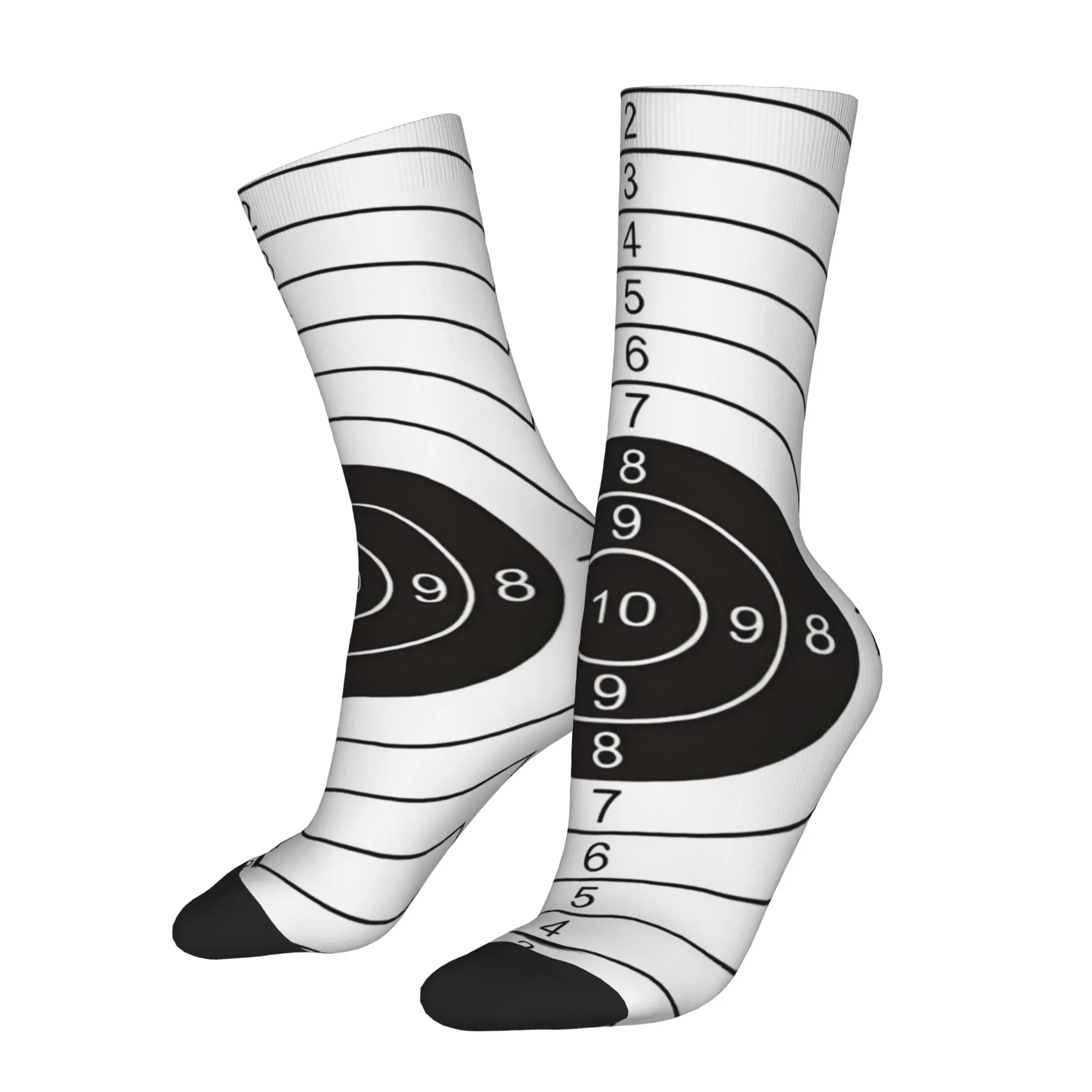 

1 Pair Funny Sock Gun Shooting Range Shooting Target Rock Quality Pattern Printed Men Socks Novelty Men's Socks