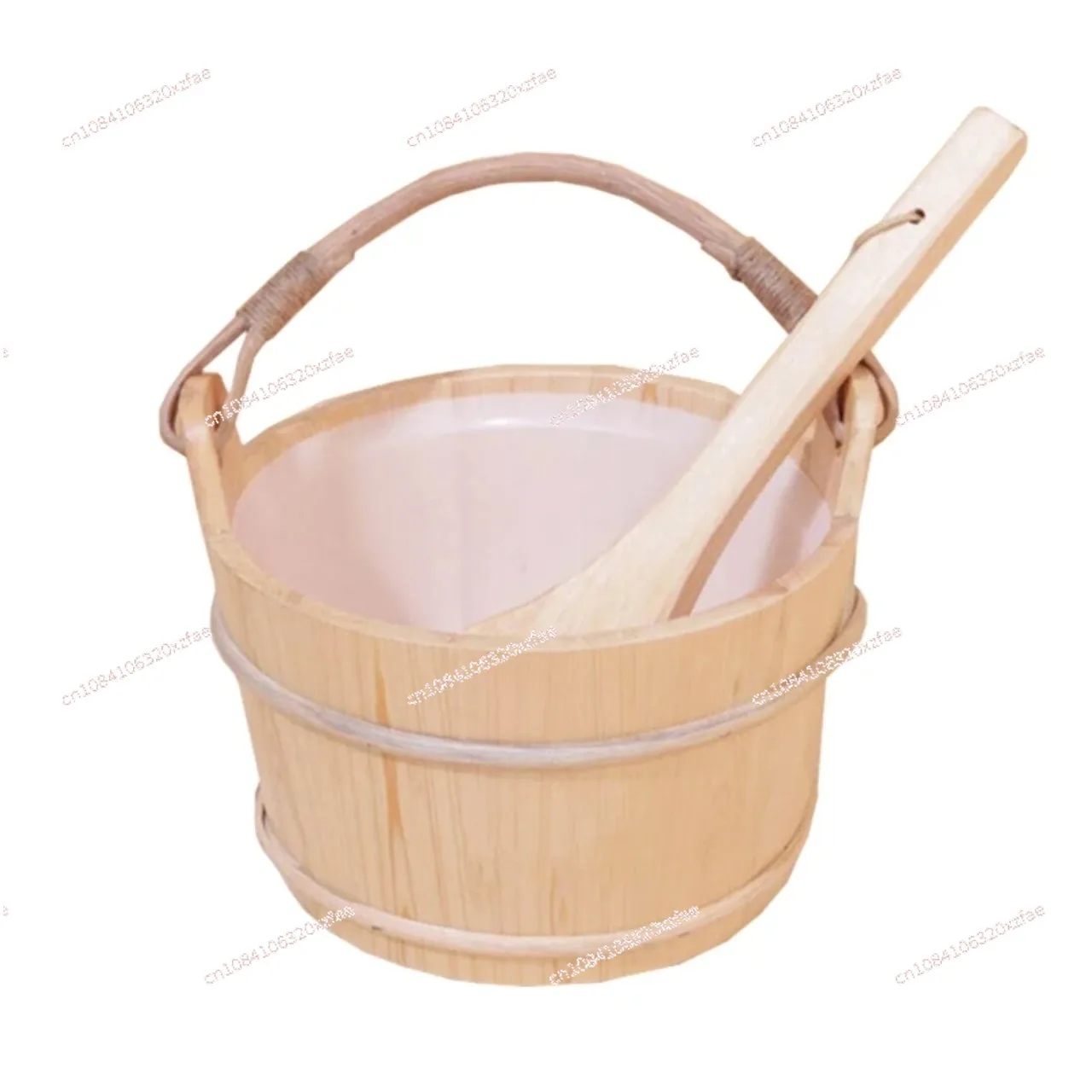 

Sauna Bucket,Ladle, Plastic Liner Sauna Bucket with Ladle Sauna Accessories