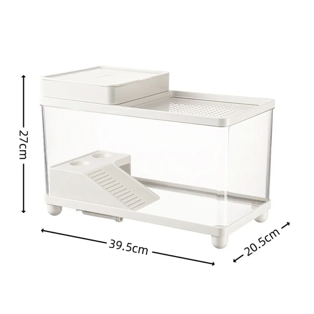 

Transparent Reptile Breeding Box Pet Climbing Platform Bottom Drainage Reptile Special Box Ventilated Turtle Breeding Tank