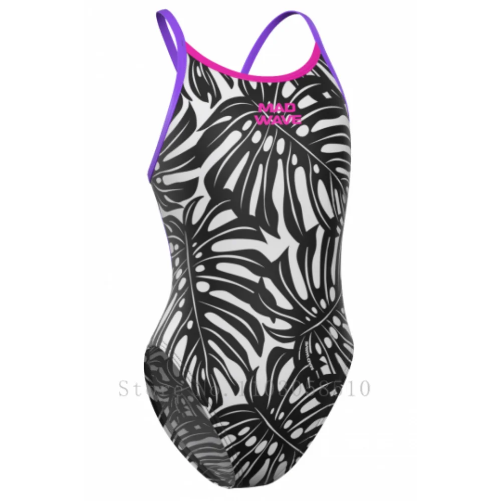 

mad wave Women Swimsuit Swimmer One-piece Thin Shoulder Strap Comfortable Suit Functional Training Open Water Swimming Skinsuit