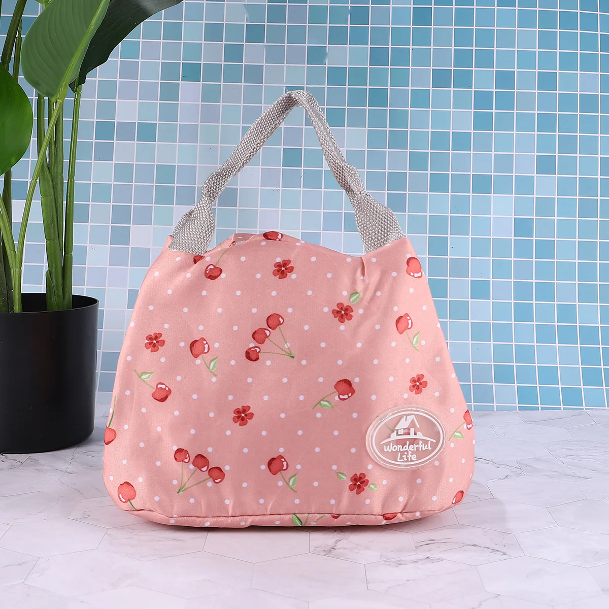 1 قطعة حقيبة حمل الغداء معزولة خفيفة الوزن المحمولة بينتو حقيبة سعة كبيرة قابلة لإعادة الاستخدام برودة حمل للعمل في المدرسة نزهة في الهواء الطلق