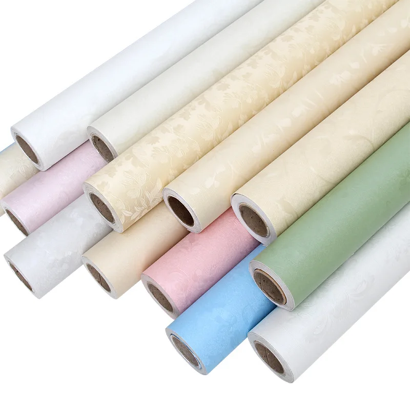 Papier peint auto-adhésif de couleur unie, imperméable, décoration murale pour chambre à coucher, autocollants de rénovation pour armoire de dortoir