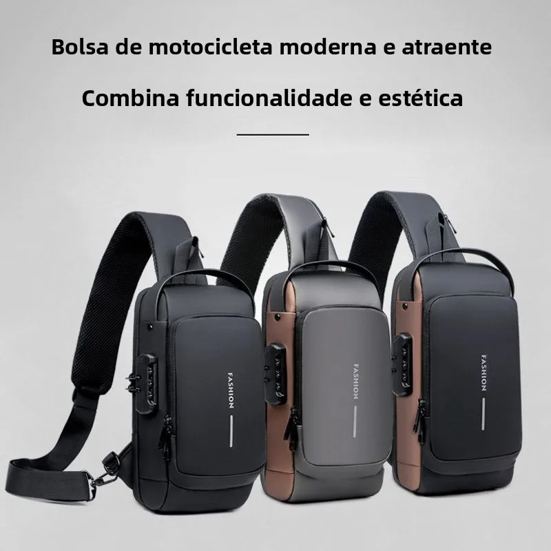 メンズ-スポーツ-クロスボディ-チェストバッグ-サイクリング-旅行-アウトドア-ランニング-盗難防止ロックデザイン-レジャー-横型-スクエア型