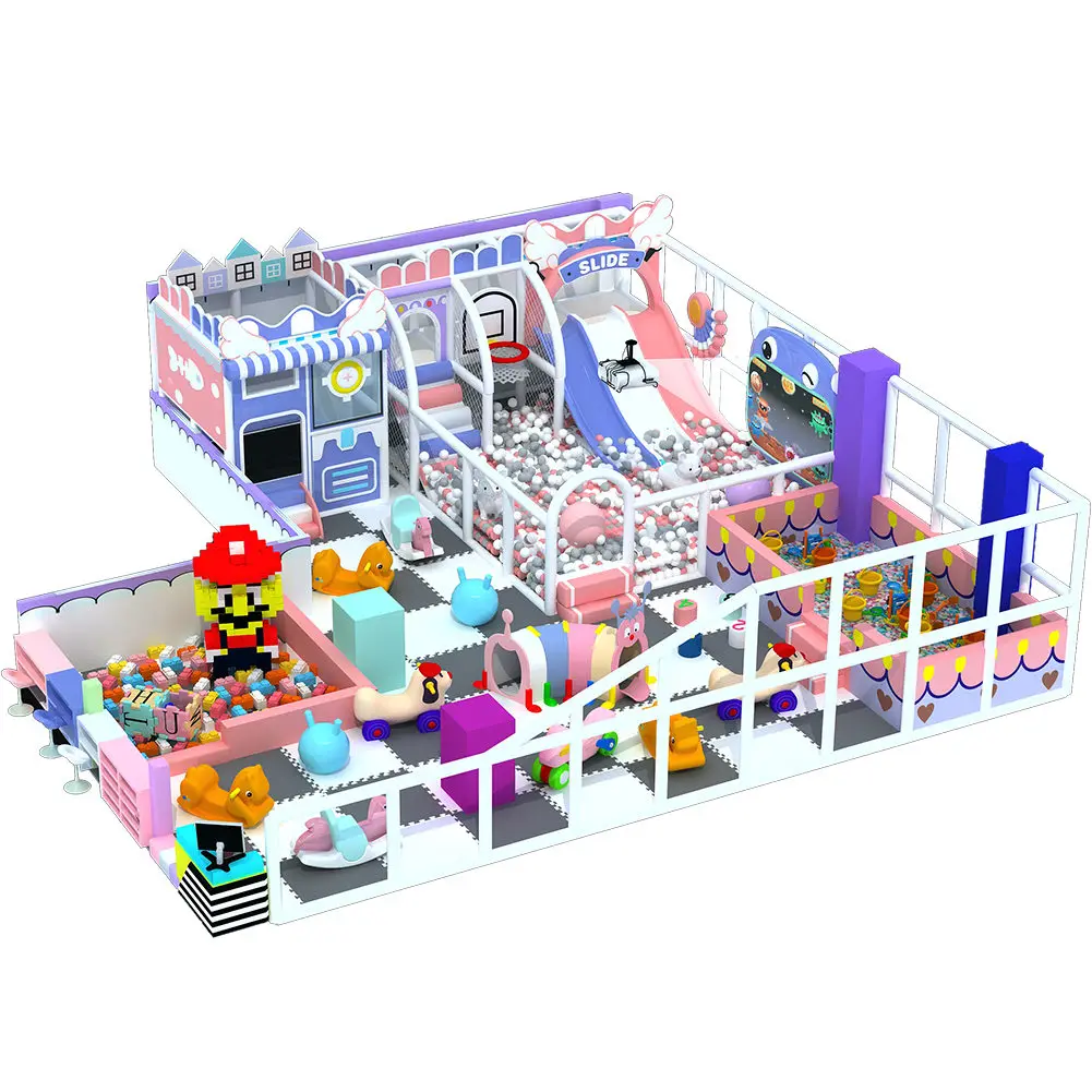 CE Certified Family Play Center Customized Indoor Playground Equipment Naughty Castle for Kids 3-15 Age Party