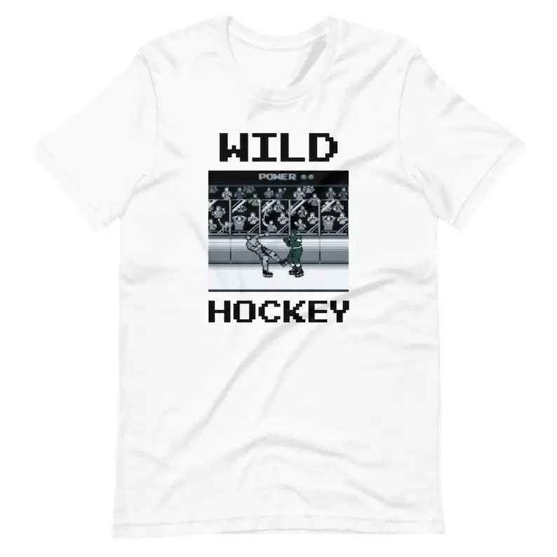 Minnesota T-Shirt, Short-Sleeve Unisex Hockey Shirt Adult Regular Fit O-Necked T-shirt Classic T-Shirt Men's clothing