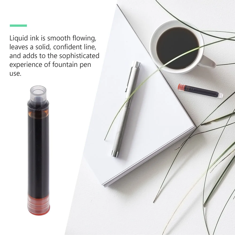 100 قطعة أقلام حبر عالمية عبوة حبر ملون قابل للمسح حبر تدفق سلس لأقلام النافورة اللوازم المكتبية أدوات مكتبية للطلاب #6