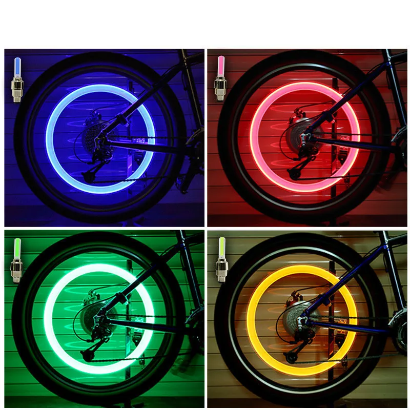 2 Stuks Fietsverlichting Motion Sensor Led Verlichting Met Batterijen Voor Road Mtb Mountainbike Band Band Ventiel Fiets Accessoires