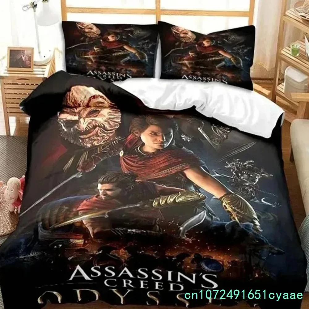 New Game A-Assassin S Creed Art Bedding Set Gamer Duvet Cover Set Adult Boys Bedroom Single Double King Size Comforter Boys Gift