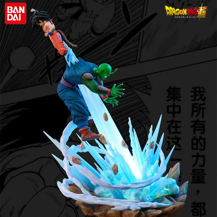 Dragon Ball Z Anime Figure GK Son Goku Piccolo SKY Duel 20cm With Light Action Figure PVC Collection Dolls Statue Toys Kid Gifts