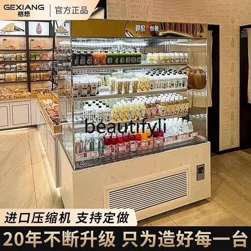 2003 Vertical Open Sandwich Cabinet Supermarket Dessert Refrigerated Display Cabinet Commercial Air Cooling