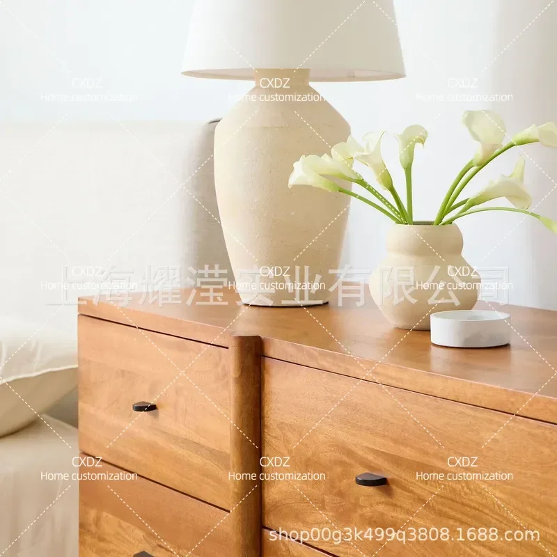 Nordic 9 Drawer Chest Cabinet Modern Simple Bedroom Storage Unit Japanese Style Living Room Entryway Organizer Household