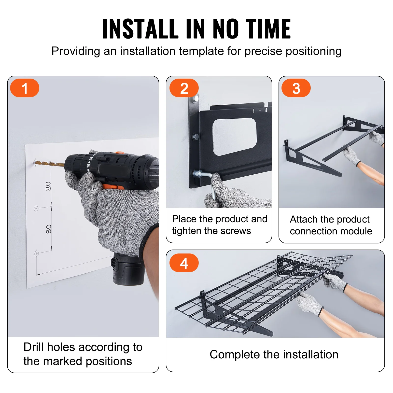 Imagem -04 - Vevor-hand Power Tool Organizer Rack Garagem Armazenamento Wall Montado Prateleiras Oficina Móvel Prateleira de Ferramentas Heavy Duty Holder Camadas