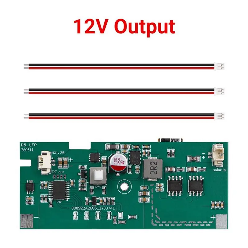 DTEN-Lithium Lifepo4 Battery Module D5 Solar Panel PCB Board Solar Controller Output 12V