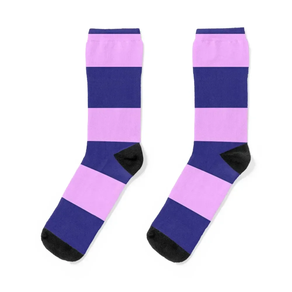 

blue and pink striped pattern Socks compression funny gift Run Boy Socks Women's