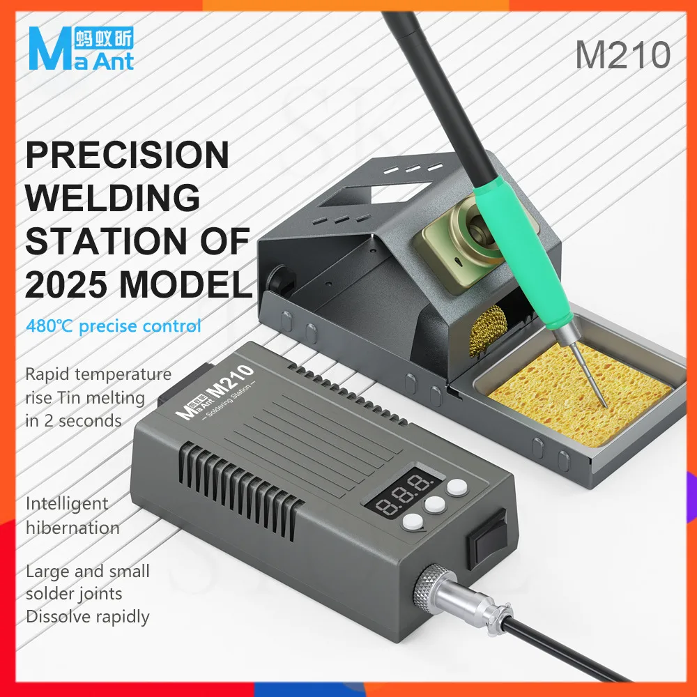 

‌MaAnt M210 Smart Soldering Station 3s Heat-Up 2s Tin Melt LED Display Adjustable Temp & Portable Welding Tool Electronic Repair
