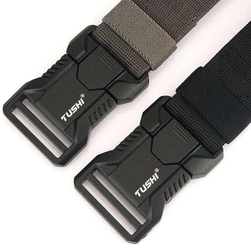 Metal Automatic Buckle Canvas Men Belt Thick Nylon Jeans Pants Belt Casual Outdoor Multifunctional Tactical Designer Male Belts