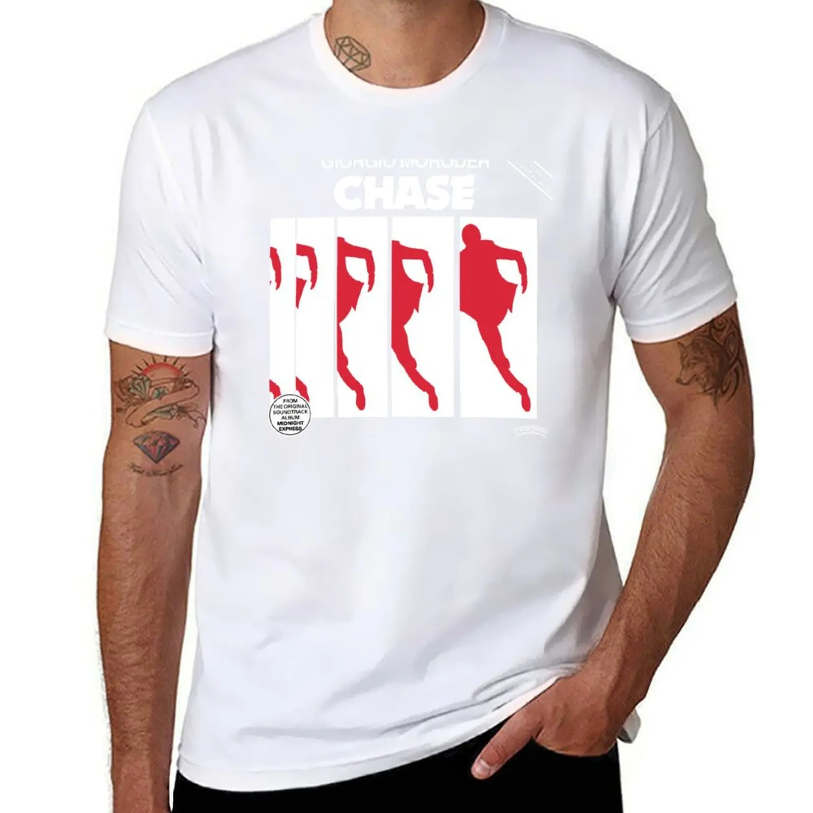GIORGIO MORODER - CHASE (RETRO RECORD SLEEVE) T-Shirt t shirt personalised t shirts for man graphic vintage T-Shirt