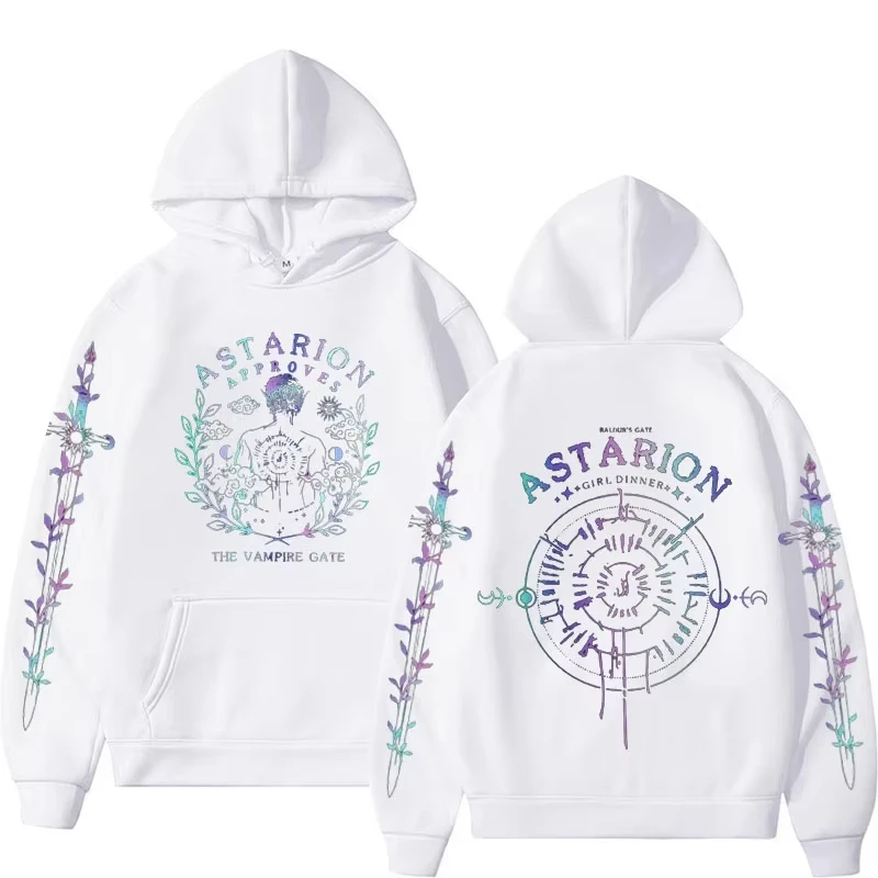 เสื้อฮู้ดสไตล์แฟนตาซีย้อนยุค แฟชั่นโกธิค ลำลอง แขนยาว เสื้อสเวตเชิ้ตคู่รัก ผู้ชาย ผู้หญิง ชุดกีฬา ลายรูนลึกลับ สำหรับแฟนเกม