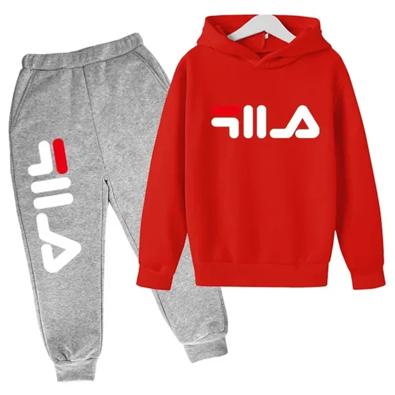 Kids Spring Autumn New Fashion Tracksuits 3-12 Years Boys and Girls Casual Sports Hoodie Tops+pants 2pcs Sets Children Clothes