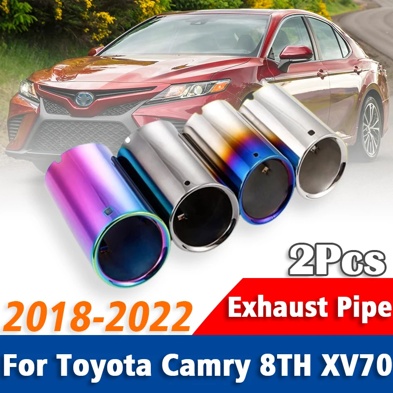 

1 Pair Stainless Steel Exhaust Pipe Muffler For Toyota Camry XV70 2018-2022 SE XSE Sports Tailpipe Muffler Tip Car Accessories