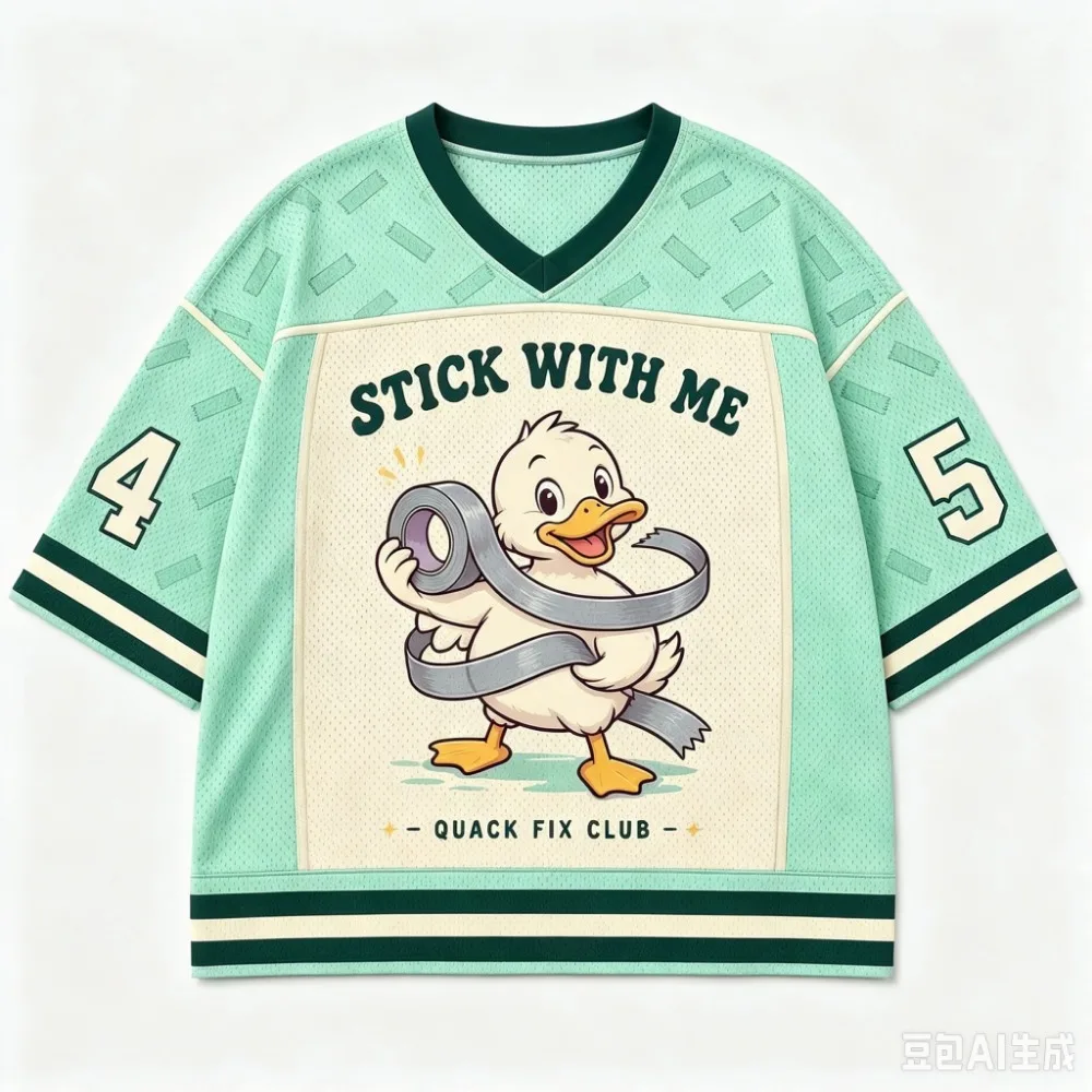Y2K Style Fun Duck 3D Printed Men Sport V-neck T-shirt Outdoor Street Casual Fashion Quick-drying Breatha Parent-child Clothing