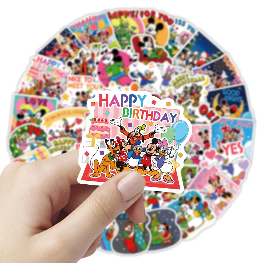 10/30/52pcs Natale Topolino e Amici Adesivi Kawaii Cartoon Disney Anime Adesivo Cancelleria Bagagli Telefono Carino Decalcomanie