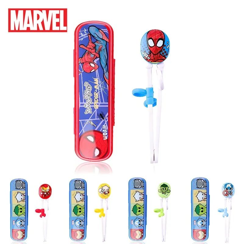 

Marvel Children Training Chopstick Iron Man Thor Anime Baby Kids Learn To Eat Practice Corrective Chopsticks Auxiliary Tableware