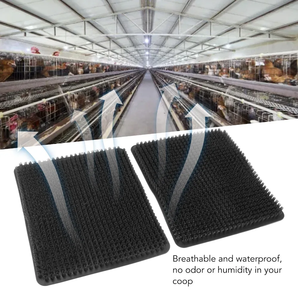 6pcs PE Chicken Nesting Box Pads Waterproof Soft Cushioned Hen Nest Mats Breathable Scratch Resistant Nest Box Liners