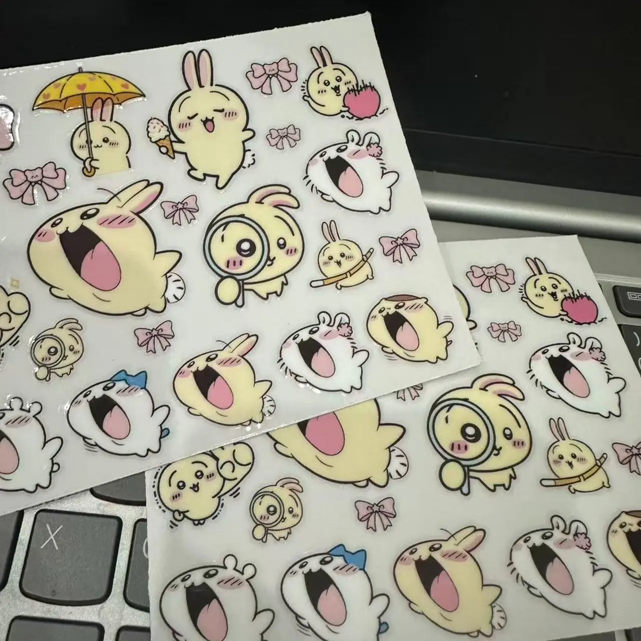 

Kawaii Chiikawa cute Usagi 3D three-dimensional transfer stickers laptop mobile phone tablet decorative stickers