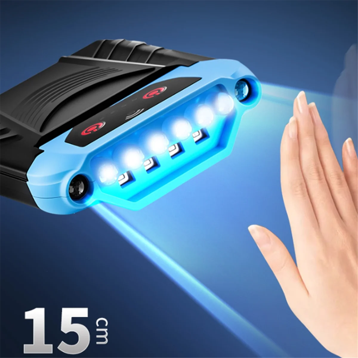 

NEW_Induction Headlight for Night Fishing Hat Brim Clip Light B