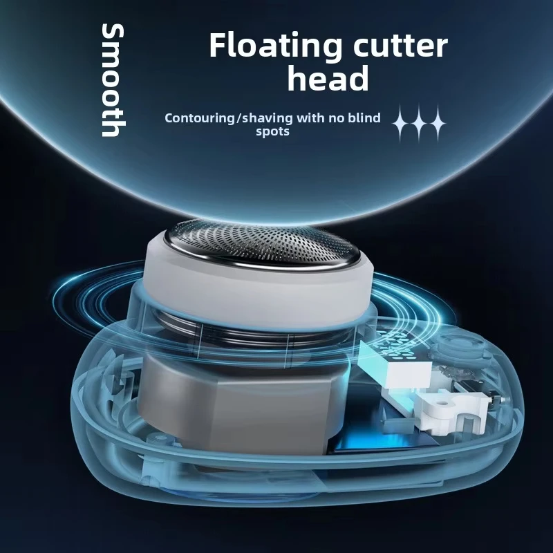 066 Men's Electric Shaver Rechargeable Wet And Dry Dual Use Facial Shaver Travel Home Car Beard Trimmer