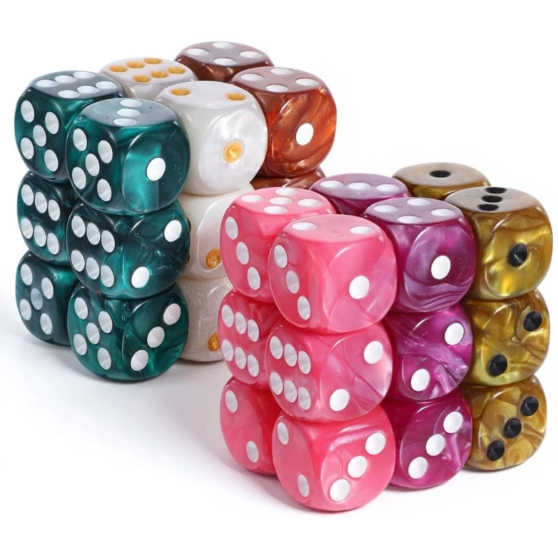 

Roleplay Numeric Block Pack, 36 Acrylic Roll Blocks with Mixed Tone Gloss Finish, Soft Profile 16 mm Form for Party Play 24BD
