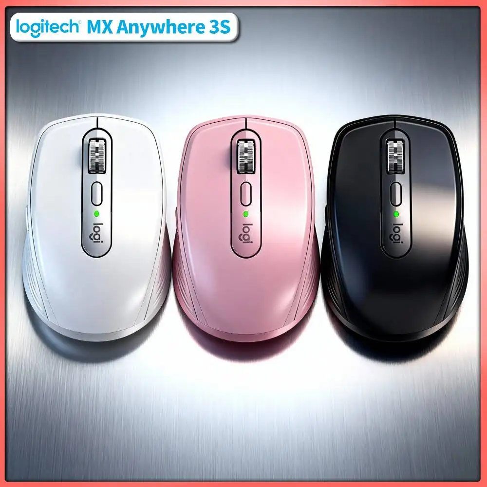 Top-Tier MX Anywhere 3S Mouse - 8000 DPI, Hyper-Scroll Wheel, Silent Click, Perfect for Bakery Exhibition Hall Office Work Zone
