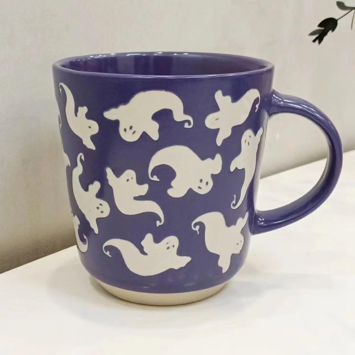 ถ้วยเซรามิควาดด้วยมือแก้ว A-Piao สร้างสรรค์สำหรับฮาโลวีนอาหารเช้าแก้วกาแฟนมภาชนะใส่น้ำสำหรับนักเรียน