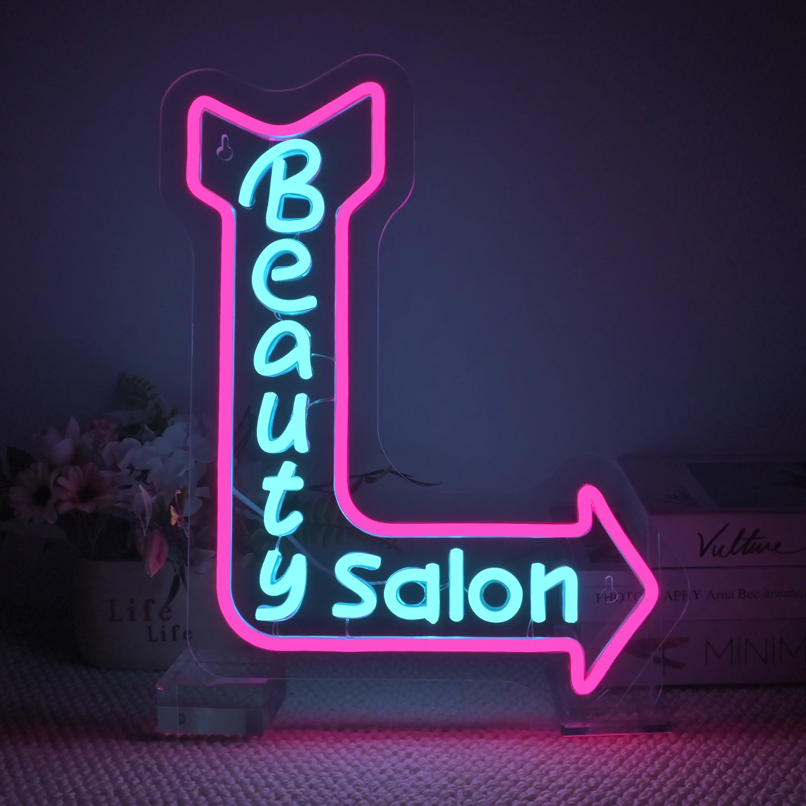 

Beauty Salon Neon Signs Custom Dimmable For Beauty Salon Nails Studio Hairdressing Shop Barber Shop Dressing Room Decoration