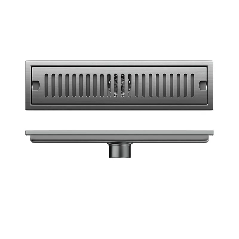

Floor Drain with Copper Core Stainless Steel Shower Drains Anti Odor Bathroom Floor Drain Gun Gray Shower Drain Hair Catcher
