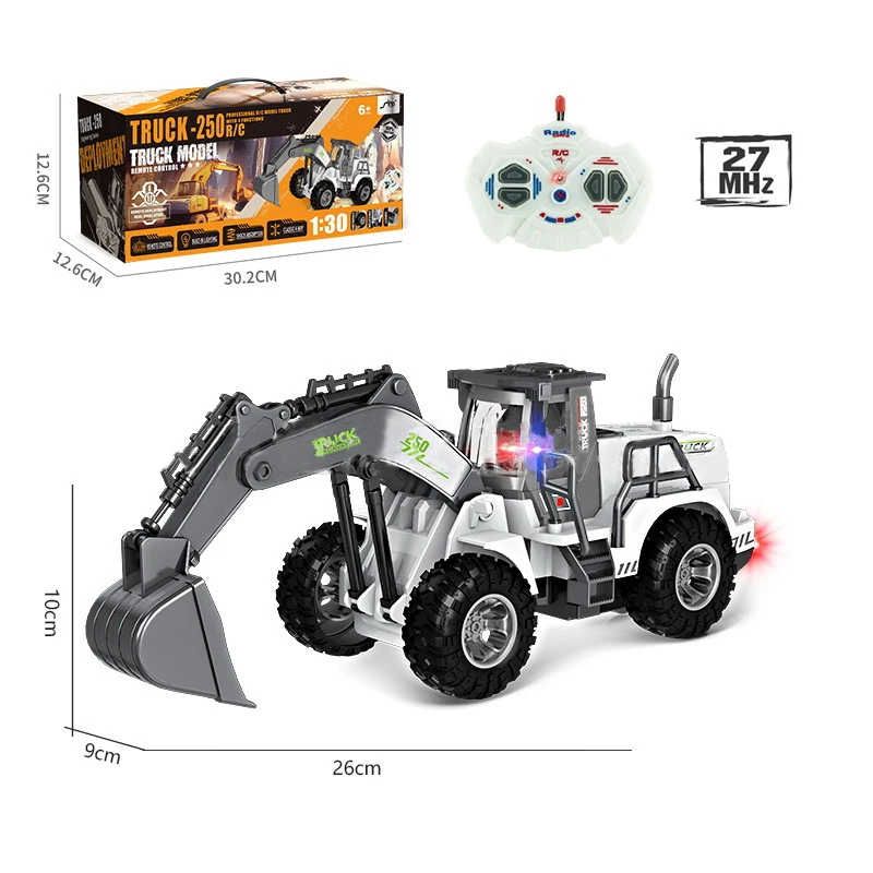 1:30 リモートコントロールブルドーザーライト付き男の子のおもちゃ RC ショベルロードローラートラックのおもちゃ子供のための模擬エンジニアリング車両