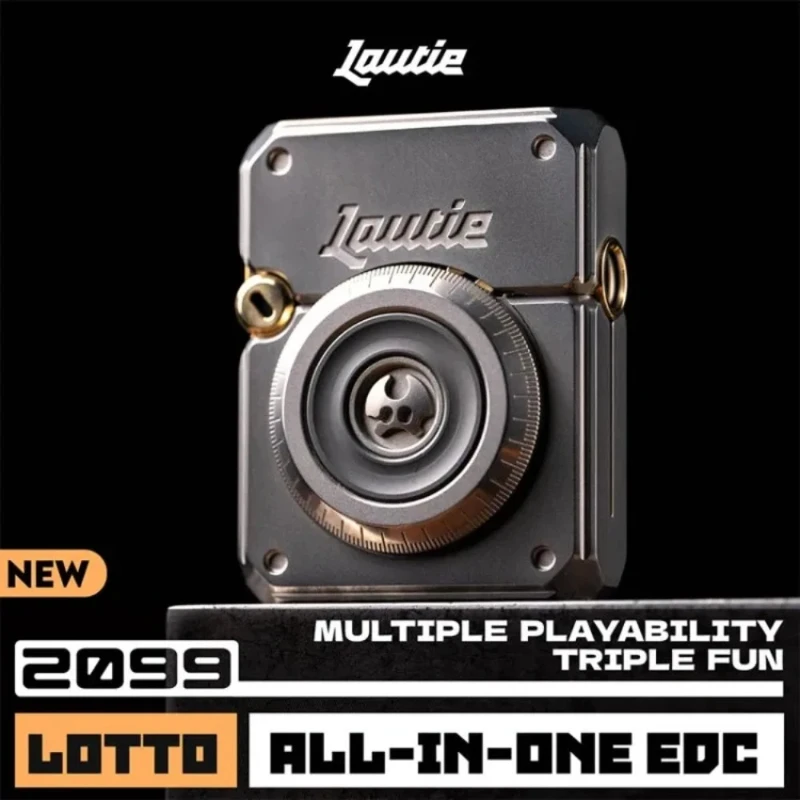 LAUTIE Titanium Standard Edition Fidget Toy EDC Gear 2099 Series Multifunctional Metal Decompression Press Ratchet Toy