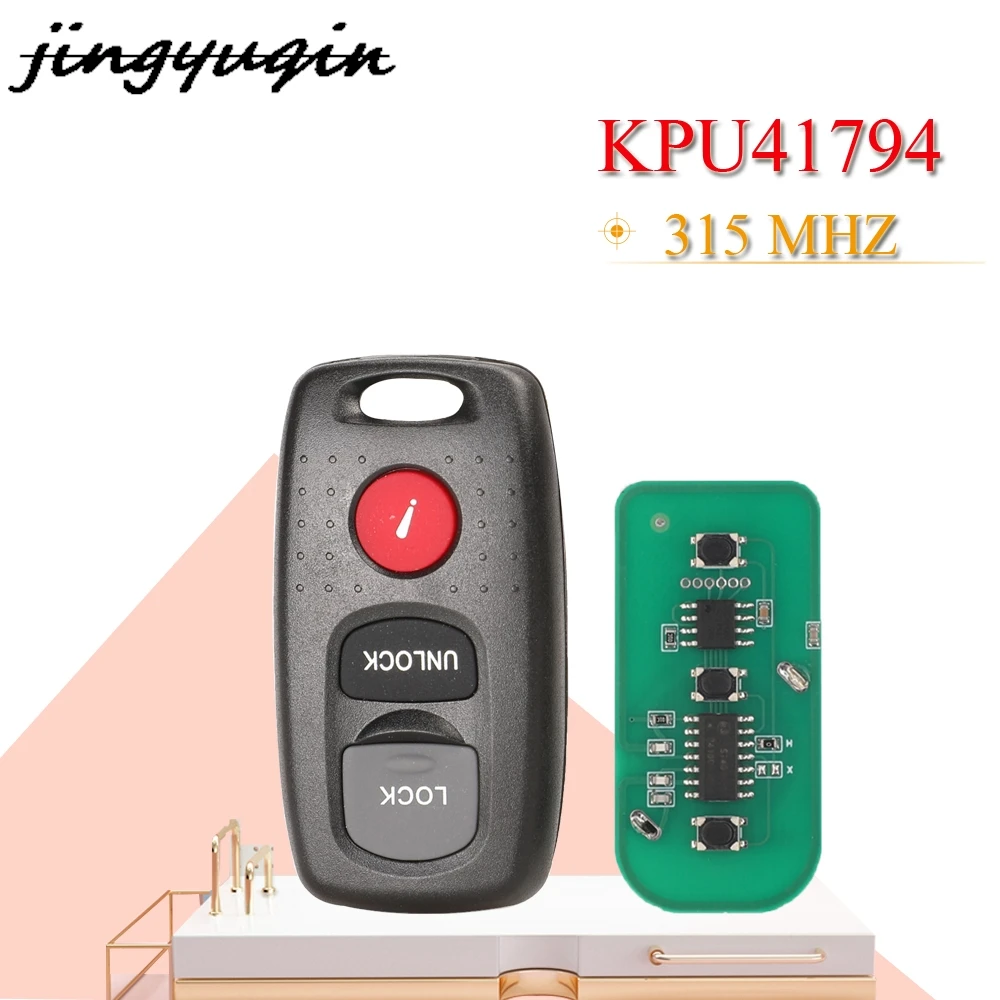 Jingyuqin llave remota de coche de 3 botones entrada sin llave KPU41794 315Mhz para Mazda 3 2004-2008 para Mazda 6 2003 2004 2005 Fob Smart