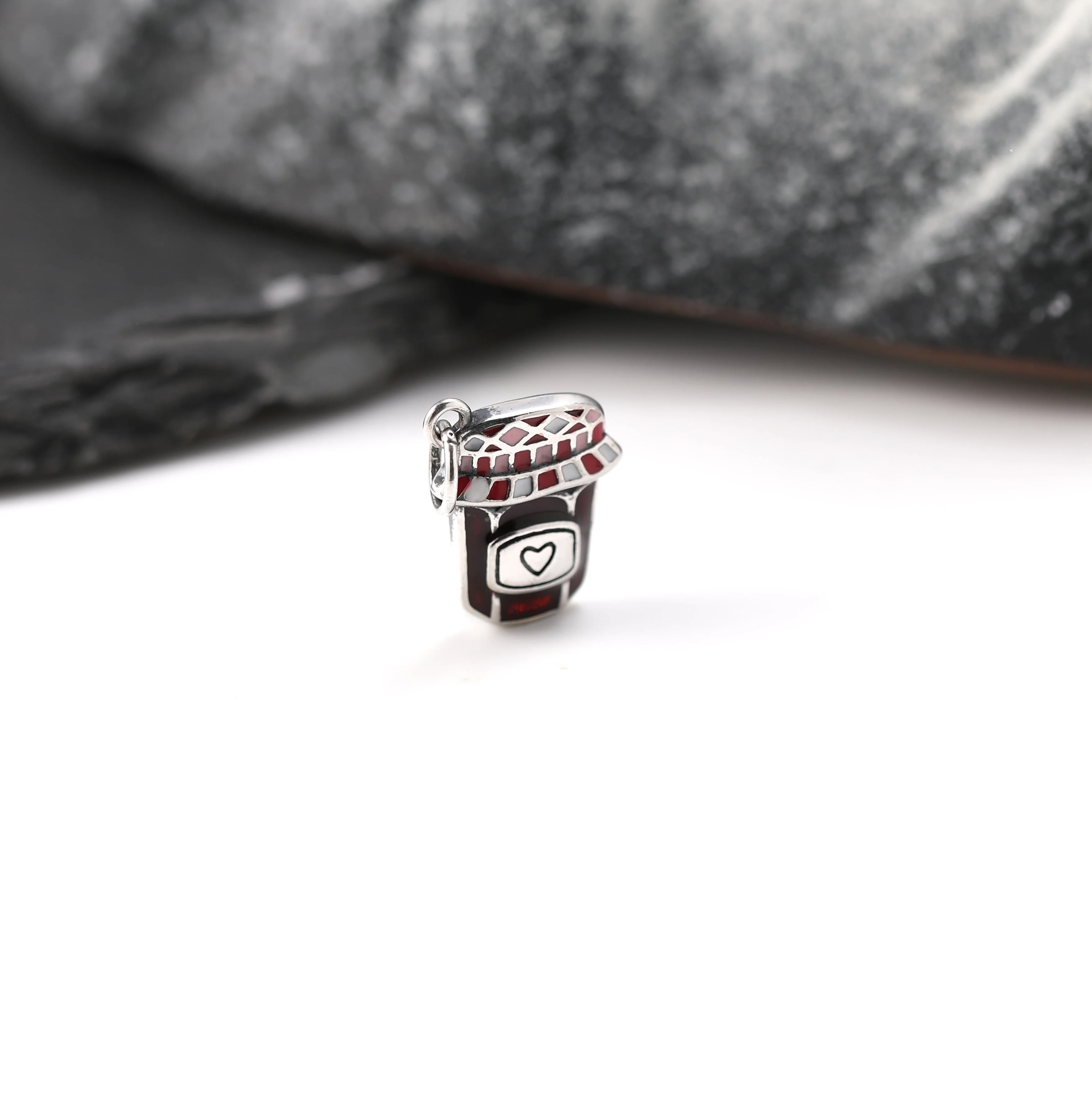 

DJ193 genuine 925 sterling silver fashionable and exquisite keychain DIY accessory with exquisite enamel craftsmanship pendant