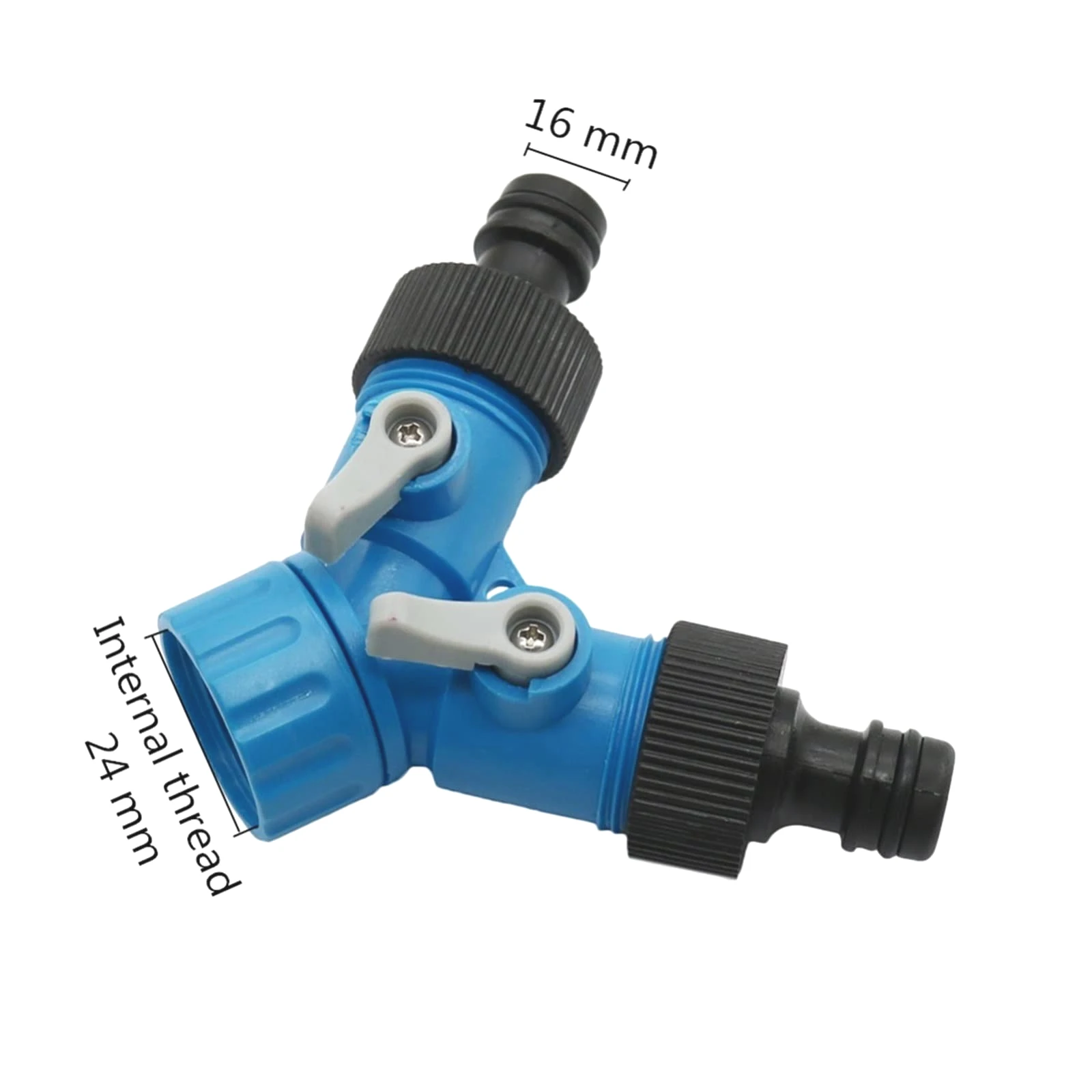 Y Style Water Divider 3/4 Inch Female Thread Durable Garden Irrigation System Car Washing Hose Connector Featuring Easy Switch
