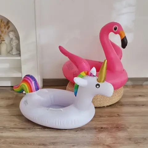 Animal Inflatable Pool Toys Baby Swimming Ring Summer Outdoor Floating Seat Flamingo Pool Party Water Toys for Kids