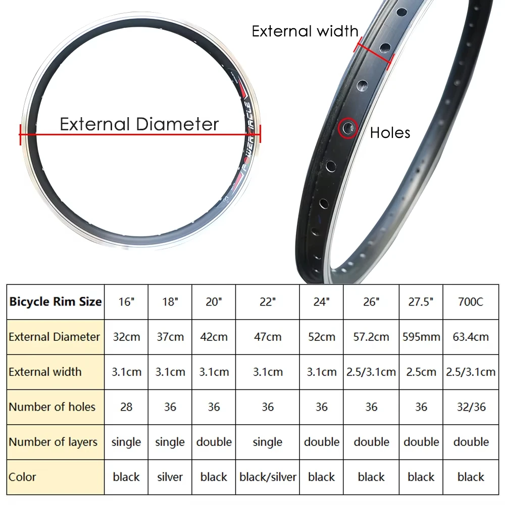 Mountain Bicycle Wheel Rim 16