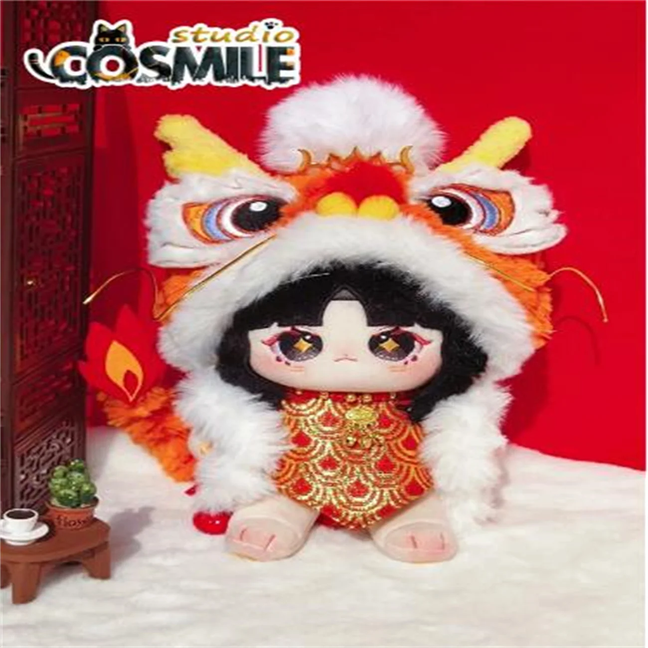 No Attribute Ancient Costume Dragon Dance New Year Long Stuffed Plushie 20cm 25cm Plush Toy Doll Only Clothes Clothing YM