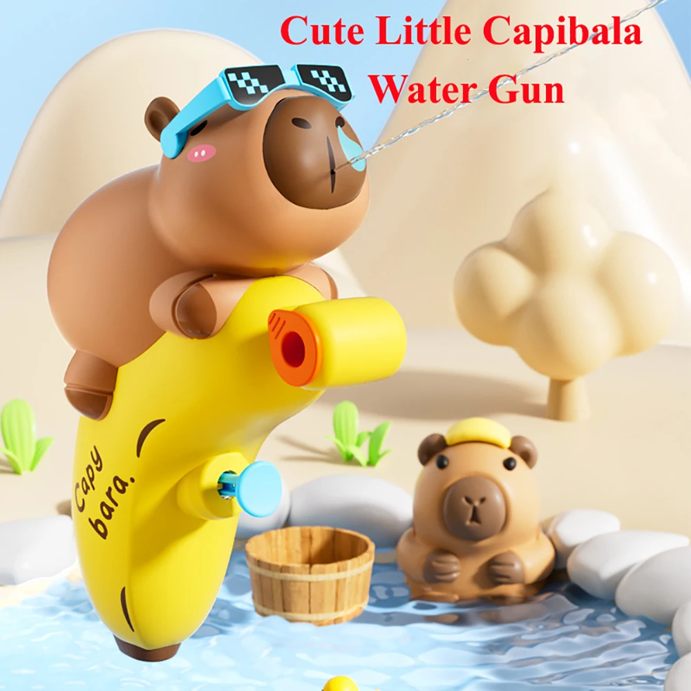 1/2 Uds. De juguetes de agua en aerosol de capibara de dibujos animados, juguetes en aerosol de largo alcance para playa de verano, bonitos juguetes de agua para aspersión al aire libre para niños