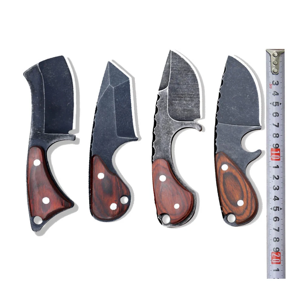 Cuchillo táctico de acero 420 para exteriores, EDC navaja de bolsillo de alta dureza para supervivencia, acampada, Csgo, Mini cuchillos de cocina de caza de madera